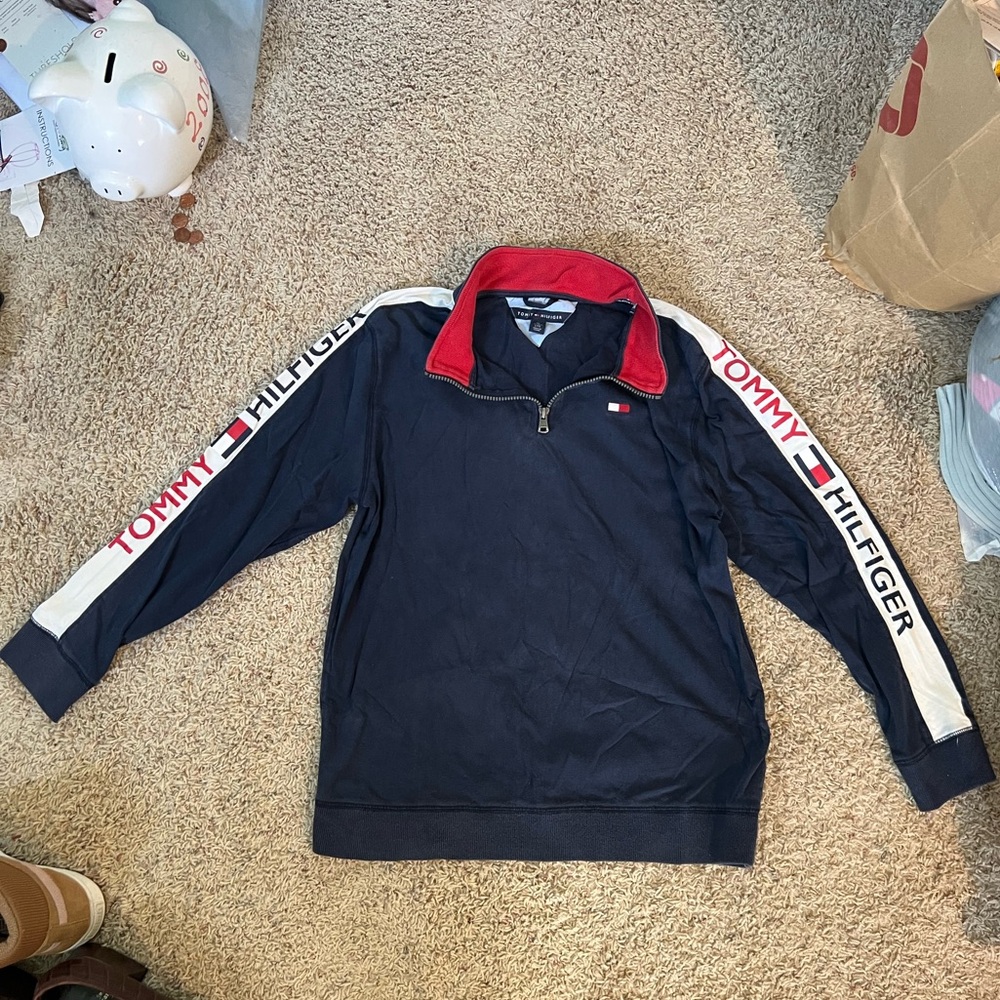 Tommy Hilfiger Navy Quarter Zip Classic